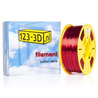 123-3D PETG filament | Transparent Röd | 1,75mm | 1kg  DFP01178