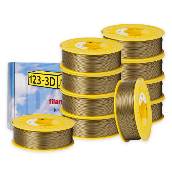 123-3D PLA Filament 10-pack | Brons | 1,75mm | 1,1kg/st  DFE20335 - 1