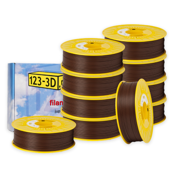 123-3D PLA Filament 10-pack | Brun | 1,75mm | 1,1kg/st  DFE20341 - 1