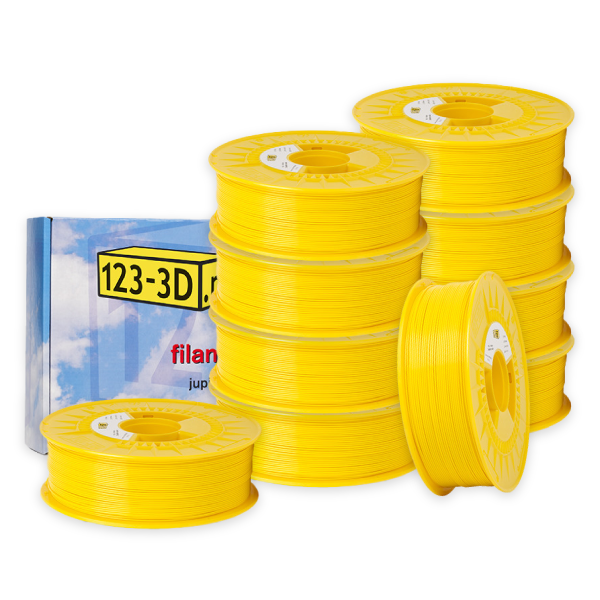 123-3D PLA Filament 10-pack | Gul | 1,75mm | 1,1kg/st  DFE20327 - 1