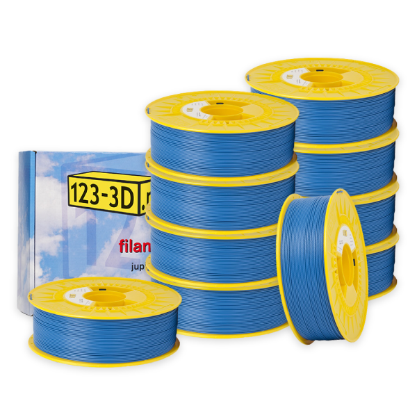 123-3D PLA Filament 10-pack | Himmelsblå | 1,75mm | 1,1kg/st  DFE20334 - 1