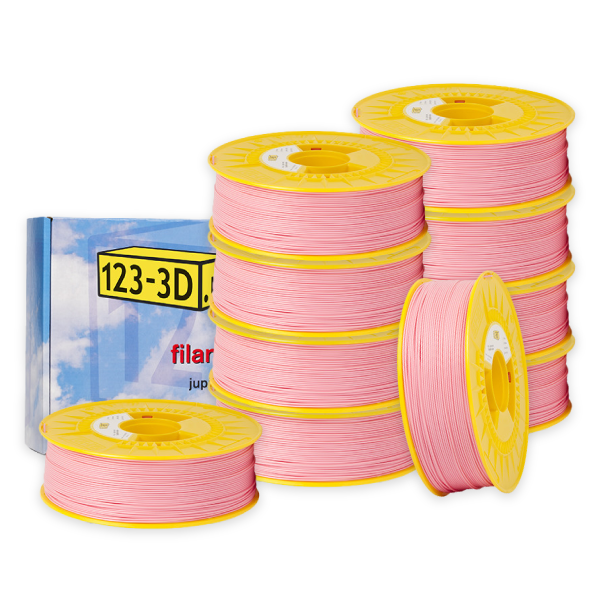 123-3D PLA Filament 10-pack | Ljusrosa | 1,75mm | 1,1kg/st  DFE20339 - 1