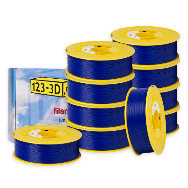 123-3D PLA Filament 10-pack | Mörkblå | 1,75mm | 1,1kg/st  DFE20326 - 1