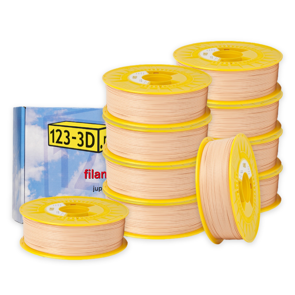 123-3D PLA Filament 10-pack | Nude | 1,75mm | 1,1kg/st  DFE20337 - 1