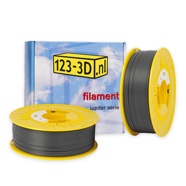 123-3D PLA Filament 2-pack | Grå | 1,75mm | 1,1kg/st  DFE20287 - 1