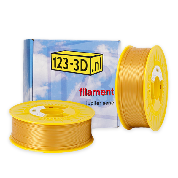 123-3D PLA Filament 2-pack | Guld | 1,75mm | 1,1kg/st  DFE20296 - 1