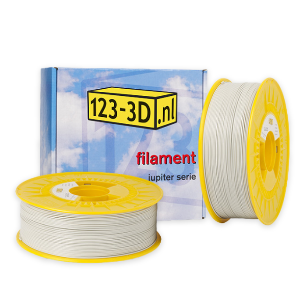 123-3D PLA Filament 2-pack | Ljusgrå | 1,75mm | 1,1kg/st  DFE20301 - 1