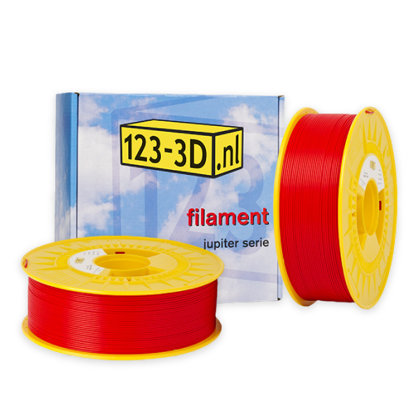 123-3D PLA Filament 2-pack | Röd | 1,75mm | 1,1kg/st  DFE20288 - 1