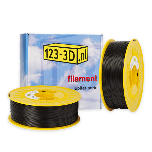 123-3D PLA Filament 2-pack | Svart | 1,75mm | 1,1kg/st  DFE20285 - 1