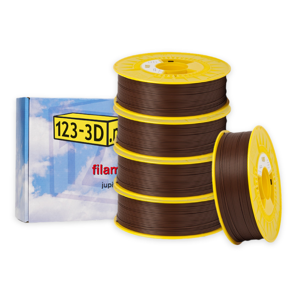 123-3D PLA Filament 5-pack | Brun | 1,75mm | 1,1kg/st  DFE20321 - 1