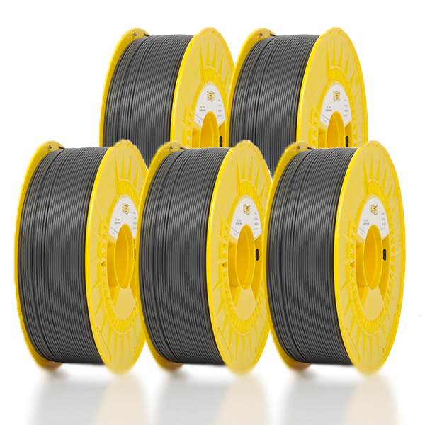 123-3D PLA Filament 5-pack | Grå | 1.75mm | 1,1kg/st  DFE00052 - 1