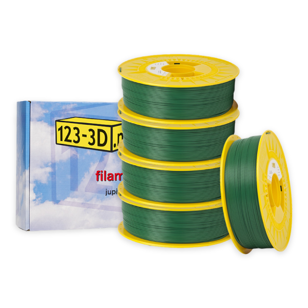 123-3D PLA Filament 5-pack | Grön | 1,75mm | 1,1kg/st  DFE20311 - 1