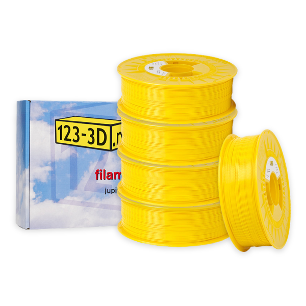 123-3D PLA Filament 5-pack | Gul | 1,75mm | 1,1kg/st  DFE20307 - 1