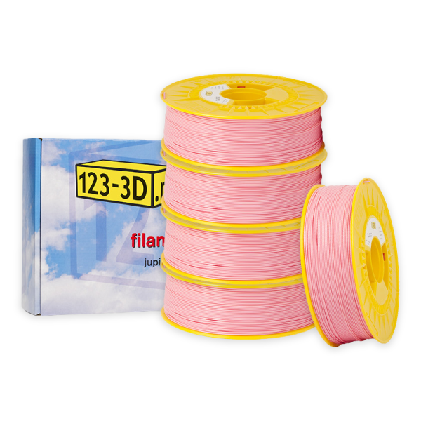 123-3D PLA Filament 5-pack | Ljusrosa | 1,75mm | 1,1kg/st  DFE20319 - 1