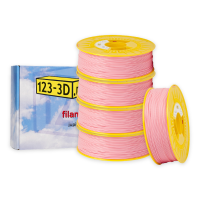 123-3D PLA Filament 5-pack | Ljusrosa | 1,75mm | 1,1kg/st  DFE20319