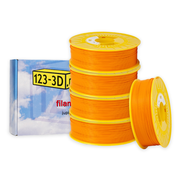 123-3D PLA Filament 5-pack | Orange | 1,75mm | 1,1kg/st  DFE20309 - 1