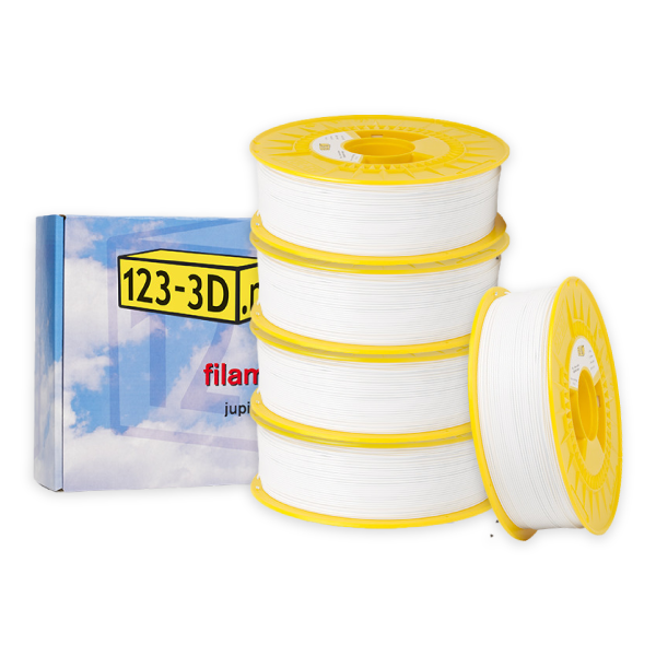 123-3D PLA Filament 5-pack | Snövit | 1,75mm | 1,1kg/st  DFE20308 - 1