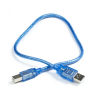 123-3D USB-A till USB-B kabel | 30cm | Blå