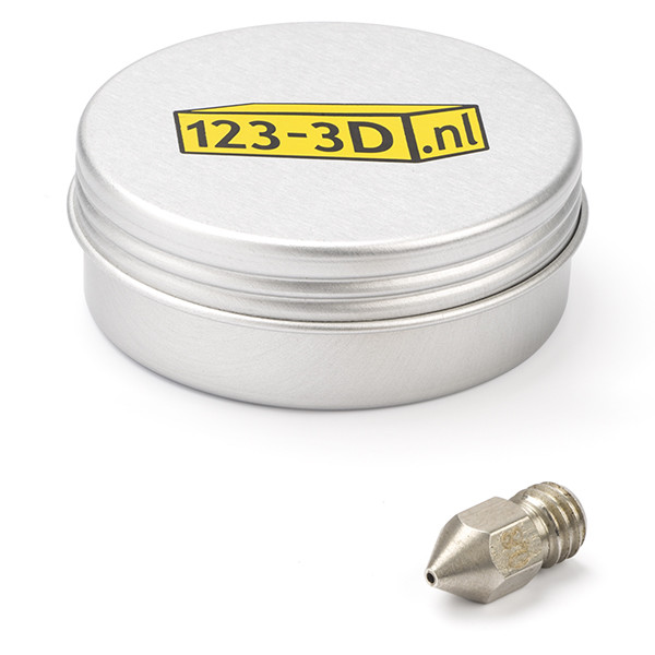 123-3D nozzle | härdat stål | MK8 | 1,75 mm filament | 0,80mm  DAR00773 - 1