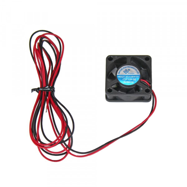 E3D Fläkt | 12V | 30x30x10mm | axial E-FAN-30-30-10-12V-BK-CABLE DED00134 - 1