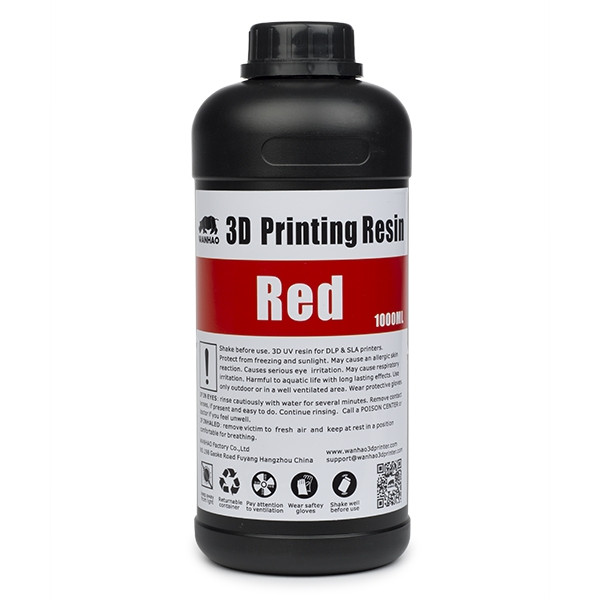 Wanhao UV resin | Röd | 1000ml  DLQ02018 - 1